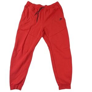 Nike Tech Fleece Joggers Mens XXL Tall Red Black CU4495-605 Sweatpants